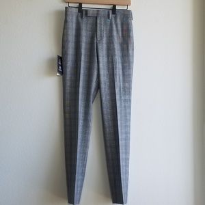 **SOLD**NWT Topman Plaid Gray Trouser Pant Size 28
